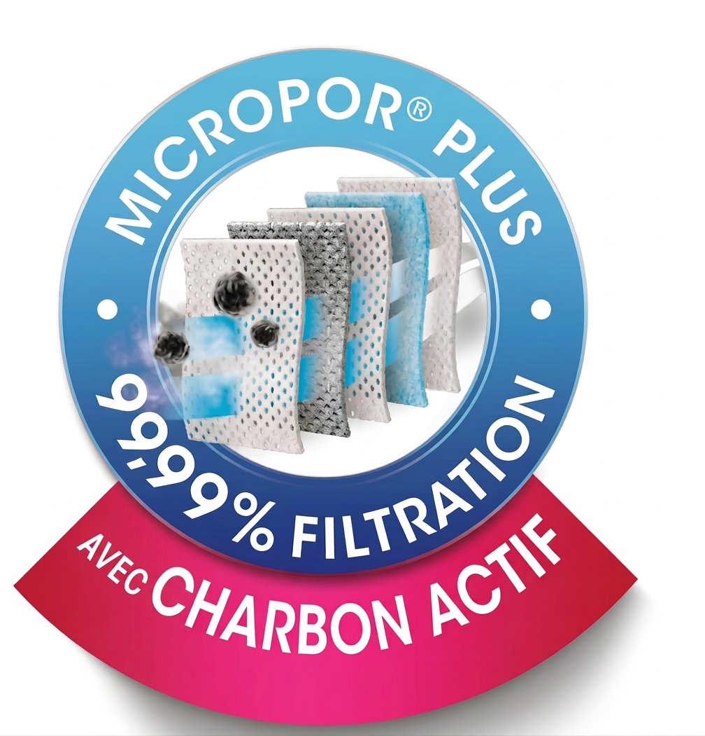 Swirl MicorPor Filter mit 99,99 Prozent Filtration und mit Aktivkohle
