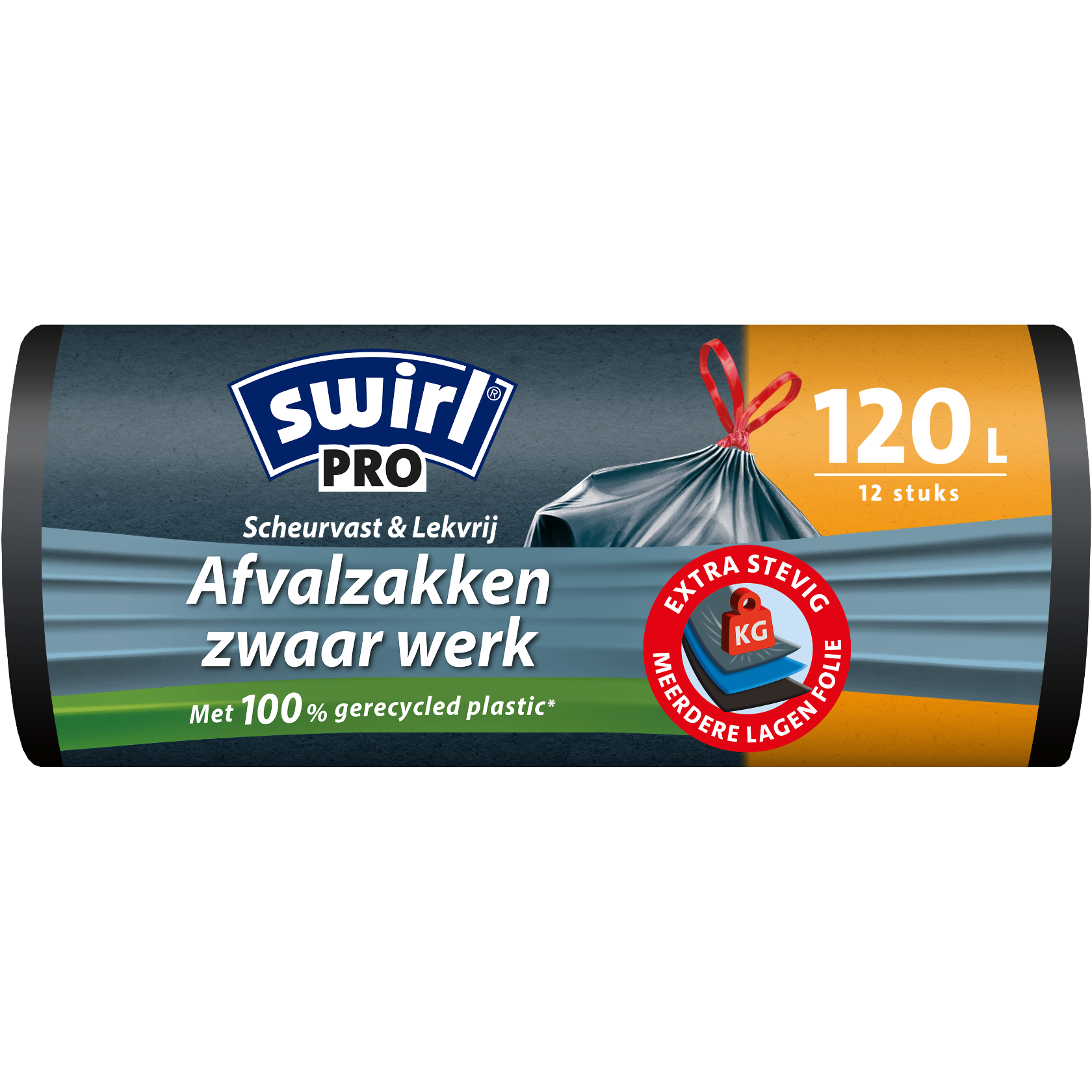 Swirl vuilniszakken, verpakking voorkant - 120 liter