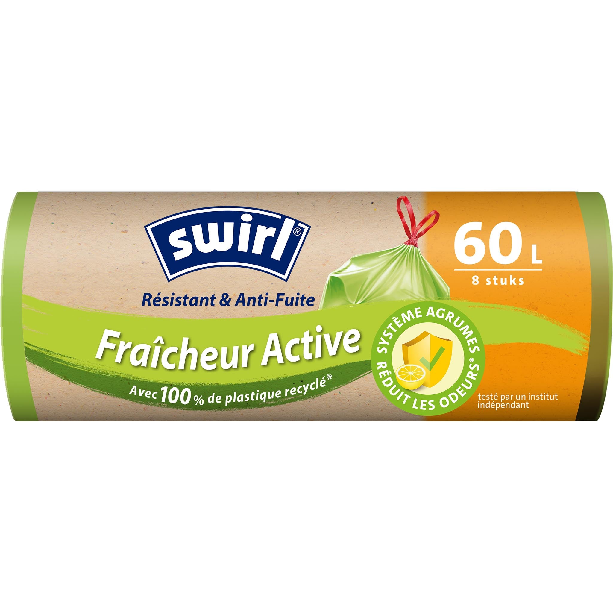 Swirl Active Fresh vuilniszakken, verpakking voorkant - 35 liter