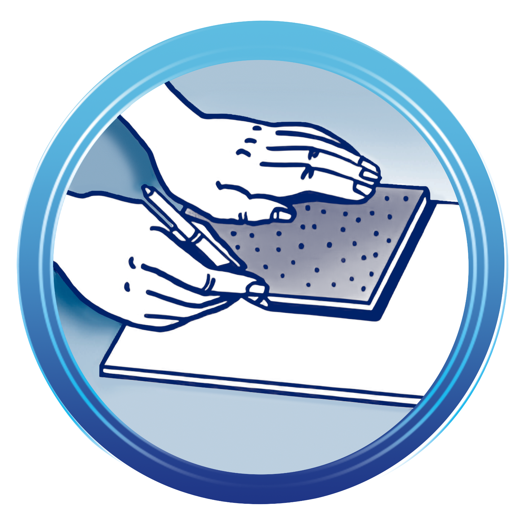 Auf dem neuen Filter wird der Umriss des alten Filters gezeichnet