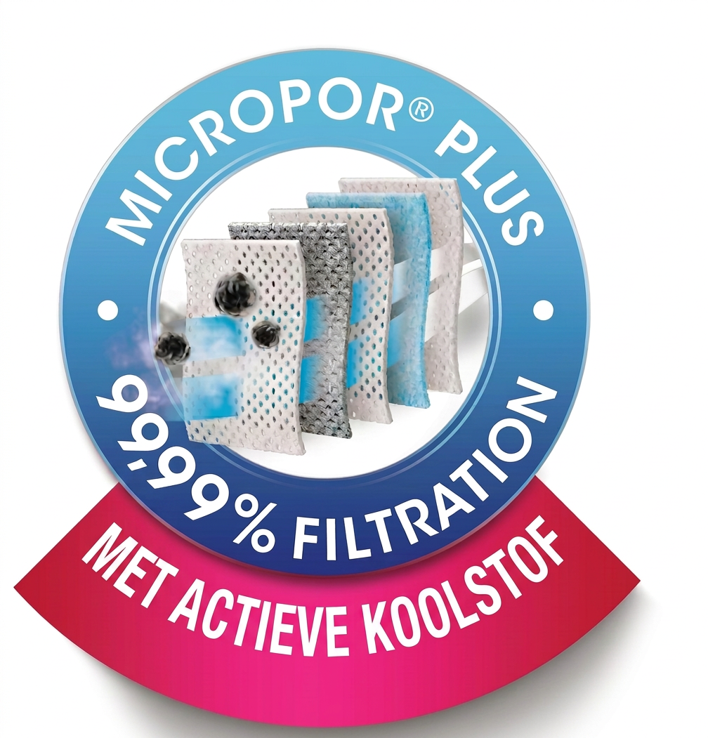 Swirl MicroPor Filter mit 99,99 Prozent Filtration und mit Aktivkohle