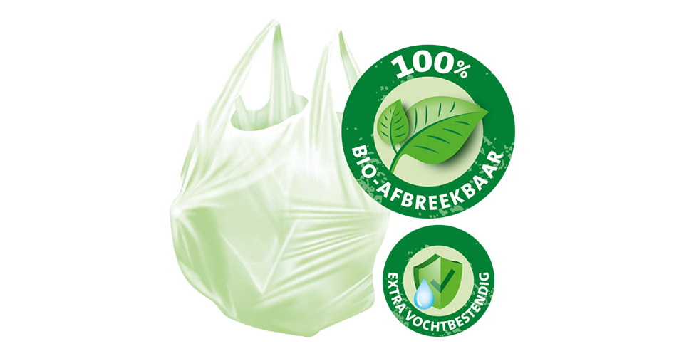 Eco-film organic waste bags with handles