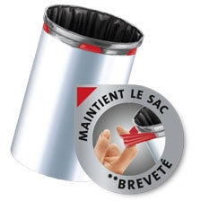 Sacs poubelle avec liens de fixation élastique
