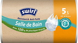 Swirl Sac poubelle pour salle de bains 5 l